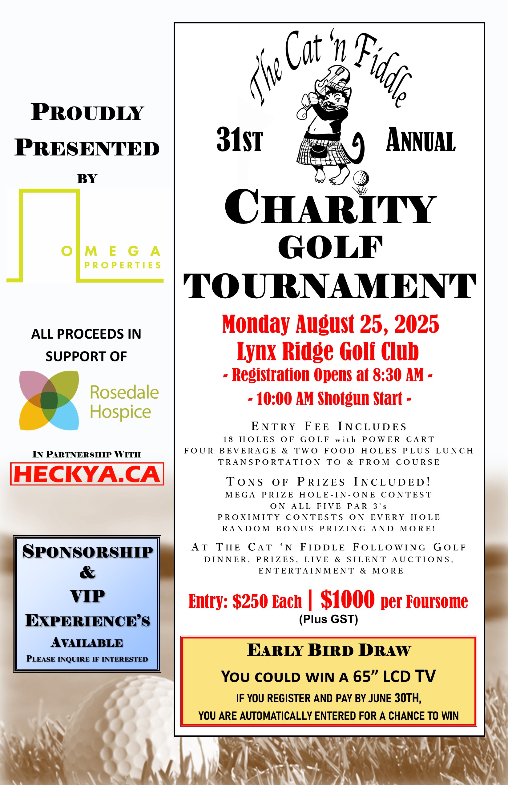2025 Charity Golf Tournament Poster